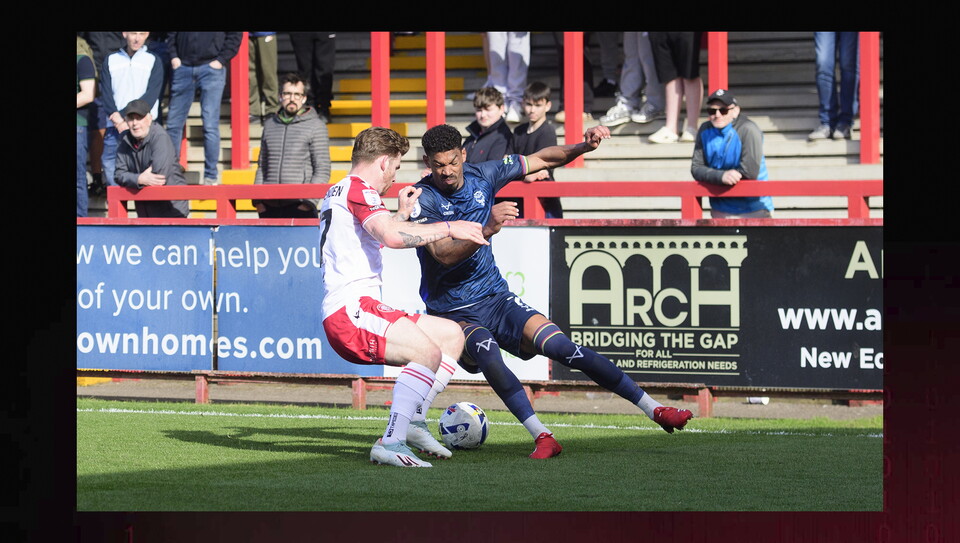 A match action photo from City’s 2-2 draw at Stevenage