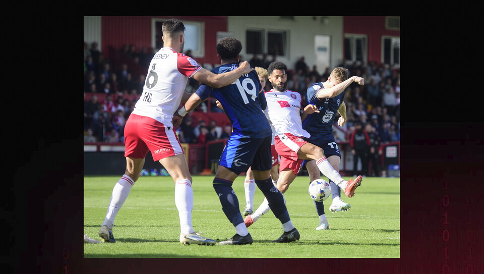 A match action photo from City’s 2-2 draw at Stevenage