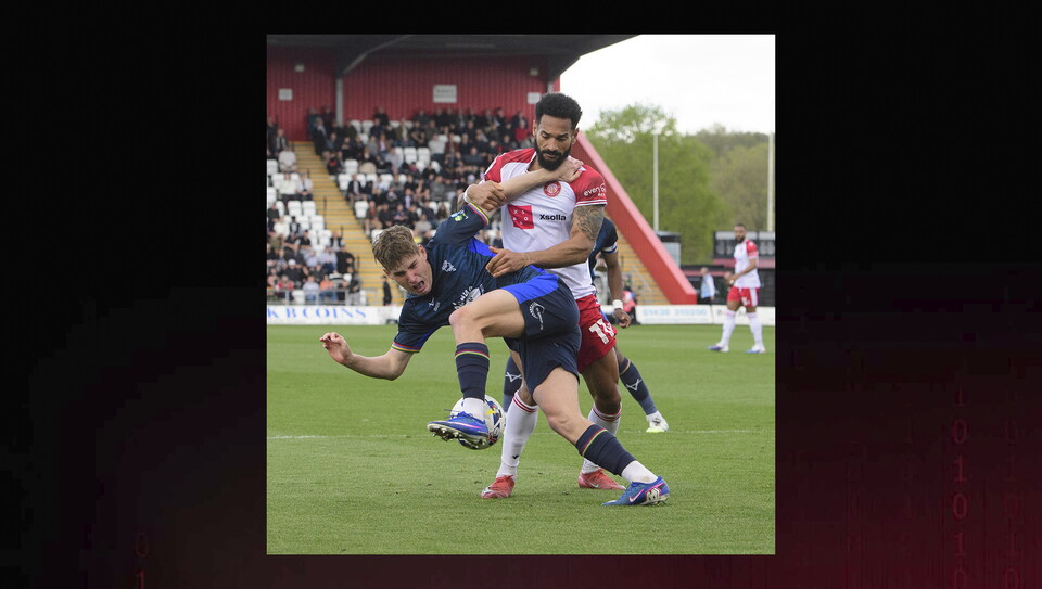 A match action photo from City’s 2-2 draw at Stevenage