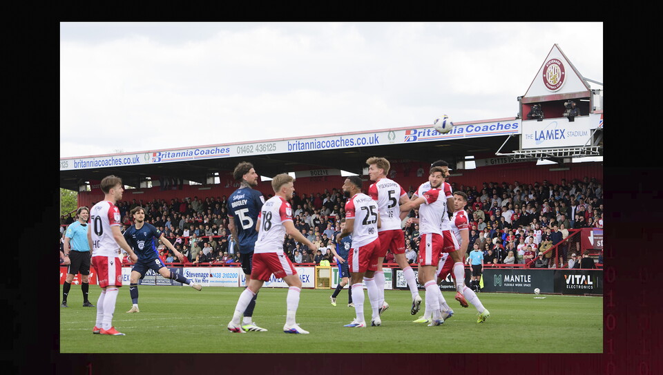 A match action photo from City’s 2-2 draw at Stevenage