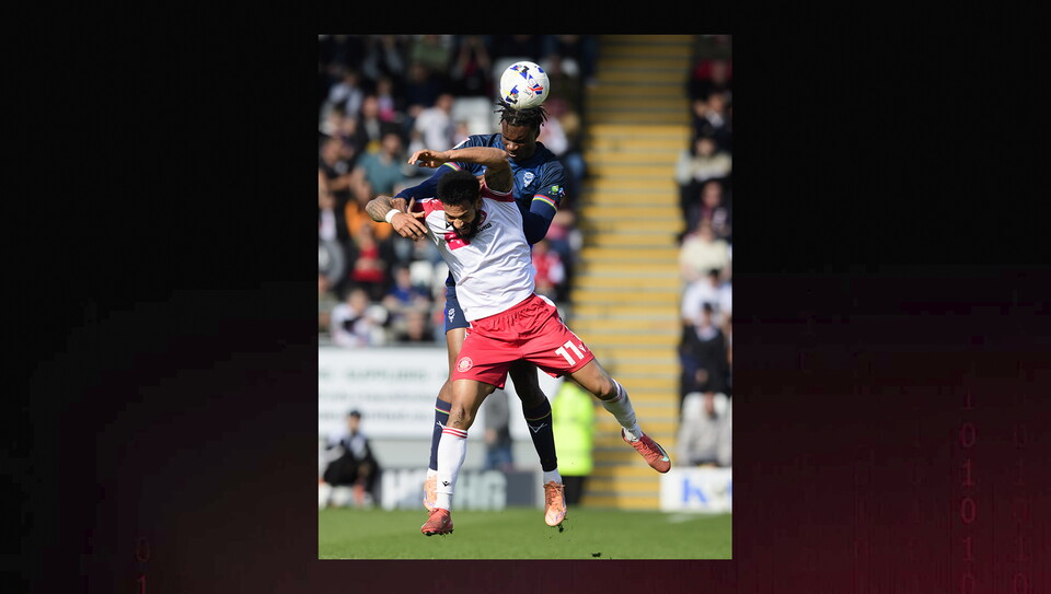 A match action photo from City’s 2-2 draw at Stevenage