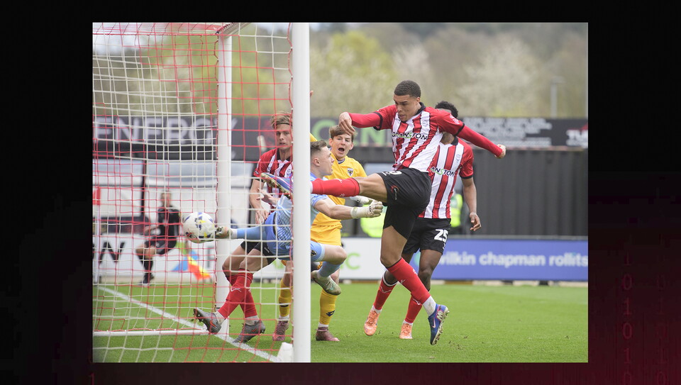 A match photo from City’s 1-0 home win over AFC Wimbledon