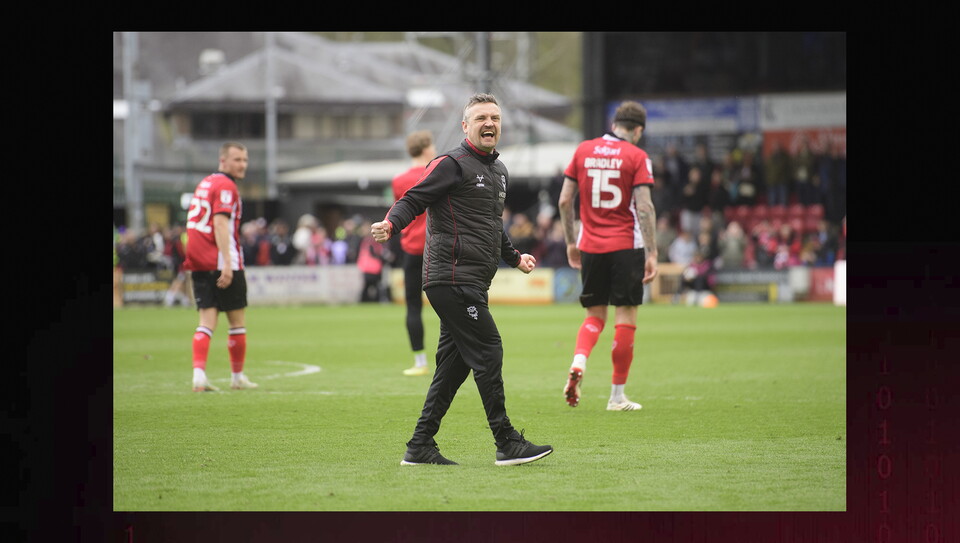 A match photo from City’s 1-0 home win over AFC Wimbledon