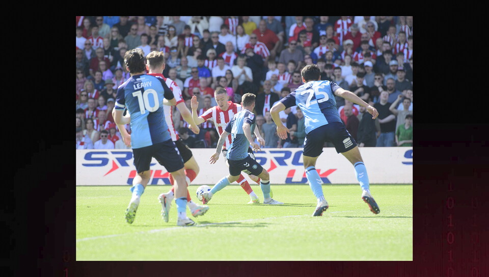 A match photo from City’s 4-3 win over Wycombe Wanderers 