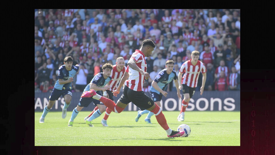 A match photo from City’s 4-3 win over Wycombe Wanderers 