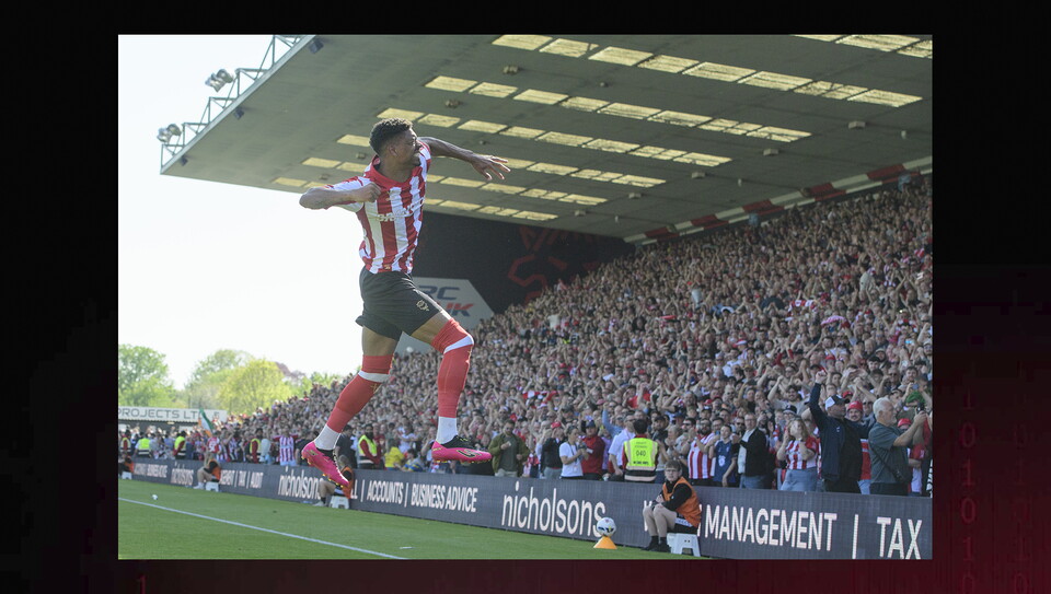 A match photo from City’s 4-3 win over Wycombe Wanderers 