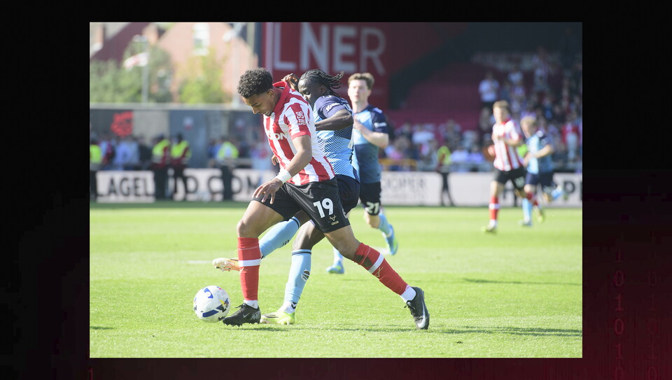 A match photo from City’s 4-3 win over Wycombe Wanderers 