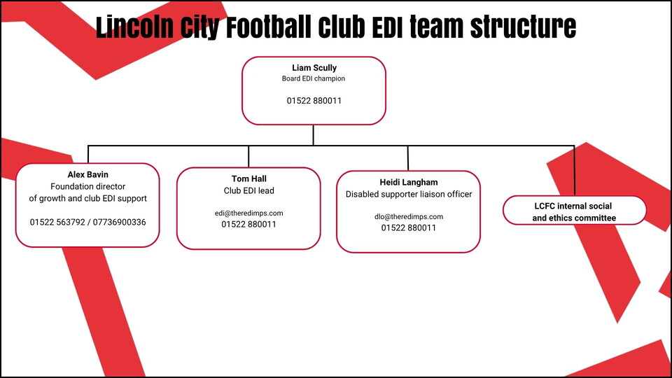 A graphic displaying the EDI structure at Lincoln City