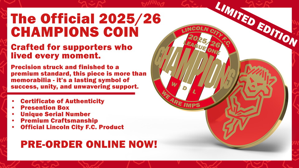 A graphic featuring red and white coins with "CHAMPIONS" on