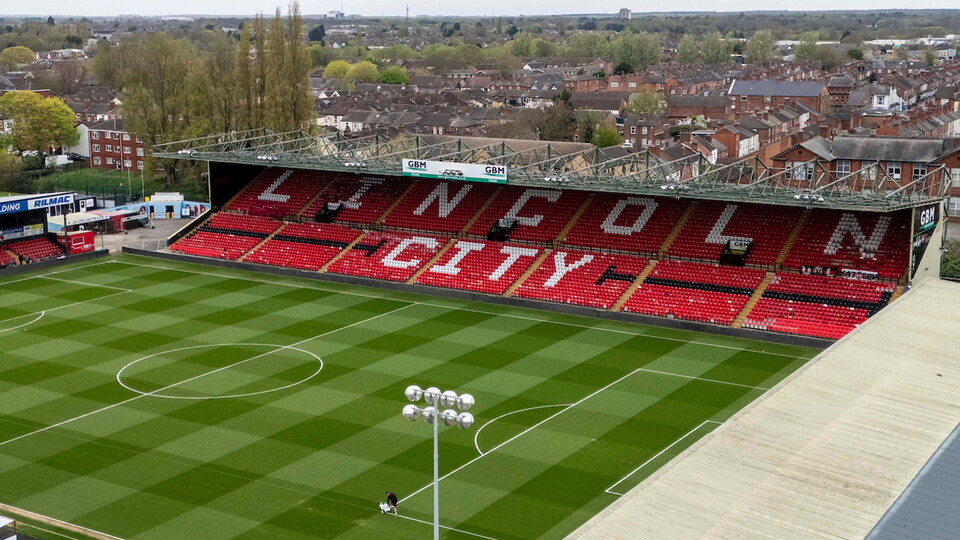 A photo of the GBM Stand at the LNER Stadium