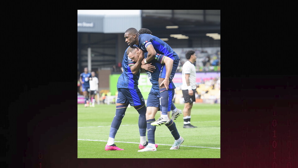 A match action image from City’s 2-0 win at Port Vale