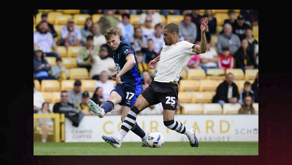 A match action image from City’s 2-0 win at Port Vale