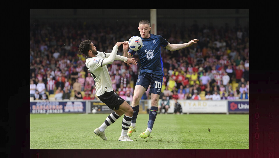A match action image from City’s 2-0 win at Port Vale