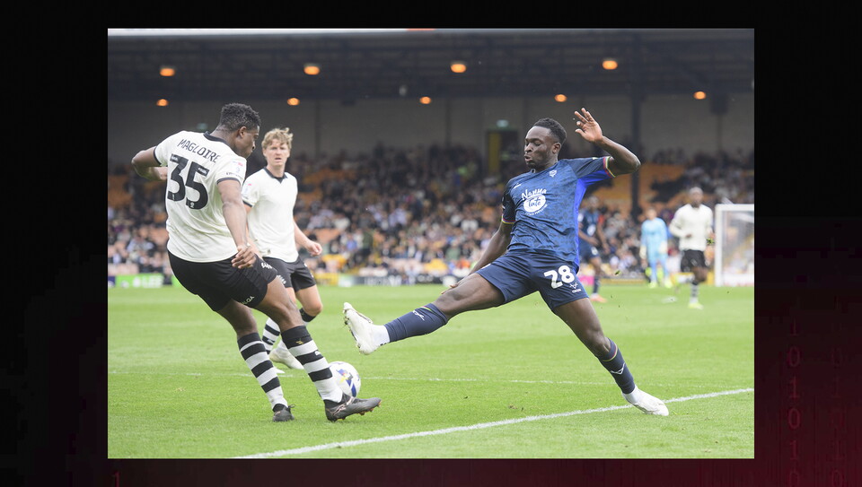 A match action image from City’s 2-0 win at Port Vale