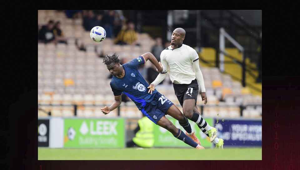 A match action image from City’s 2-0 win at Port Vale