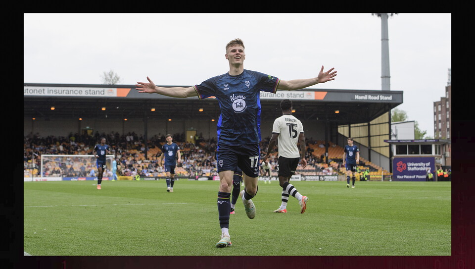 A match action image from City’s 2-0 win at Port Vale
