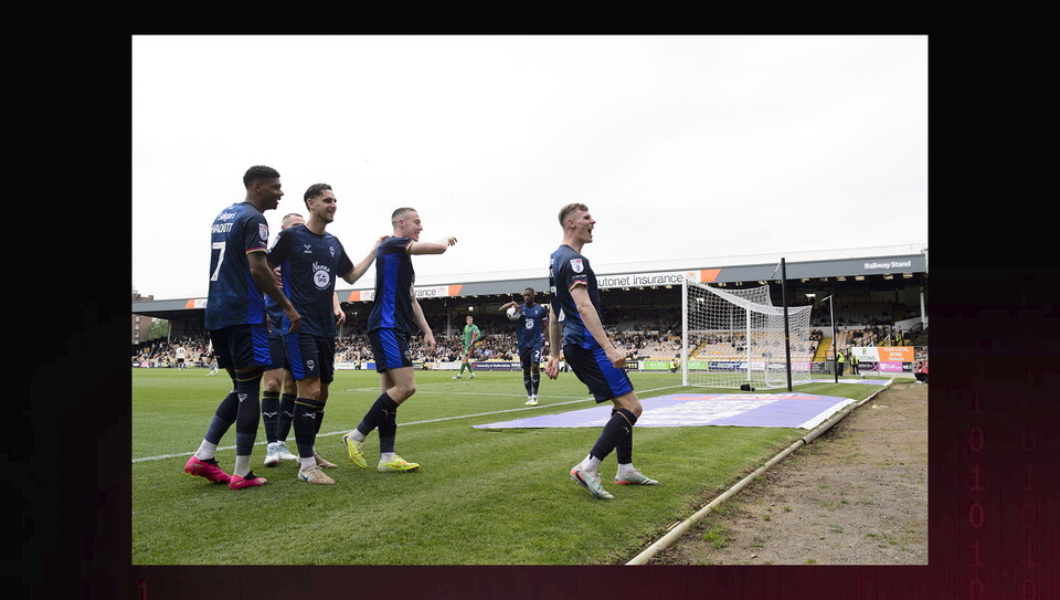 A match action image from City’s 2-0 win at Port Vale