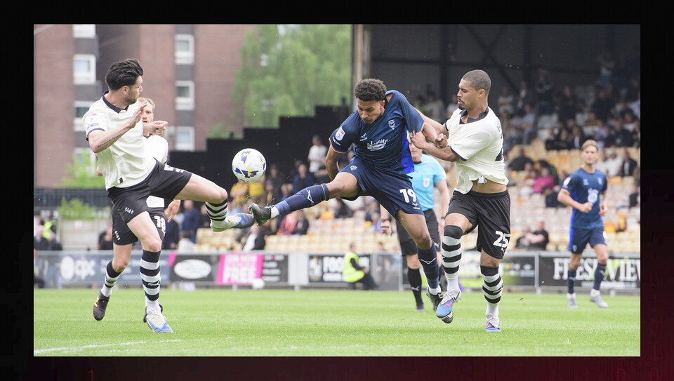 A match action image from City’s 2-0 win at Port Vale
