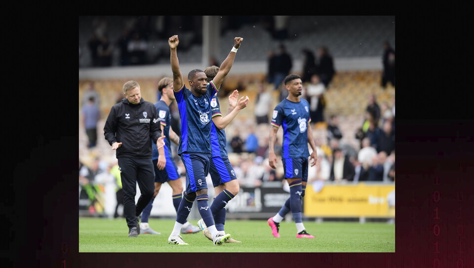 A match action image from City’s 2-0 win at Port Vale