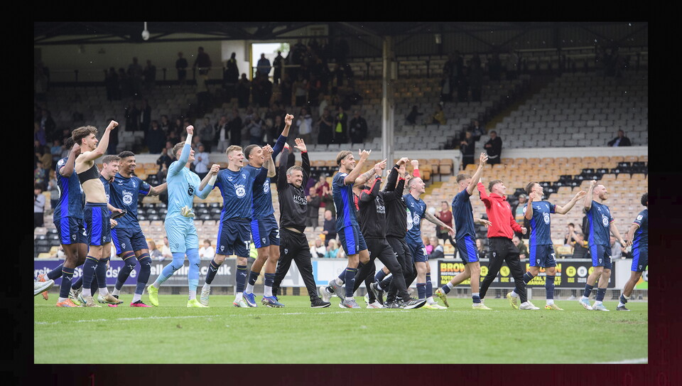 A match action image from City’s 2-0 win at Port Vale