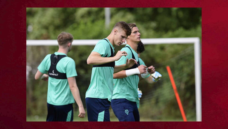 Lincoln City during pre-season training at the Gen2Energy Elite Performance Centre, Scampton, Lincolnshire.
