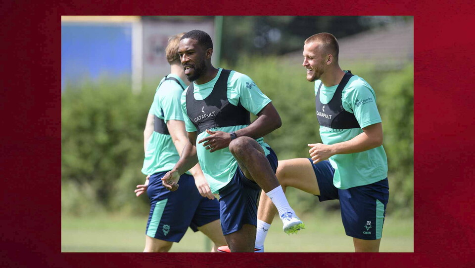 Lincoln City during pre-season training at the Gen2Energy Elite Performance Centre, Scampton, Lincolnshire.
