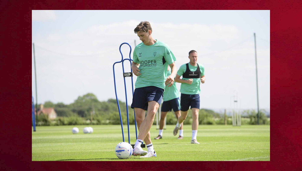 Lincoln City during pre-season training at the Gen2Energy Elite Performance Centre, Scampton, Lincolnshire.