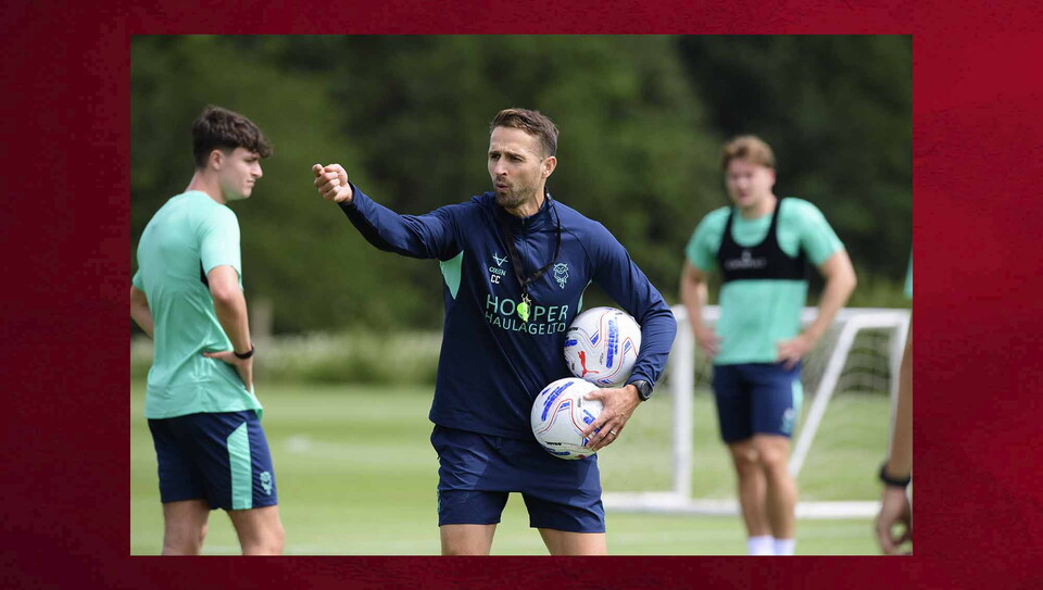 Lincoln City during pre-season training at the Gen2Energy Elite Performance Centre, Scampton, Lincolnshire.