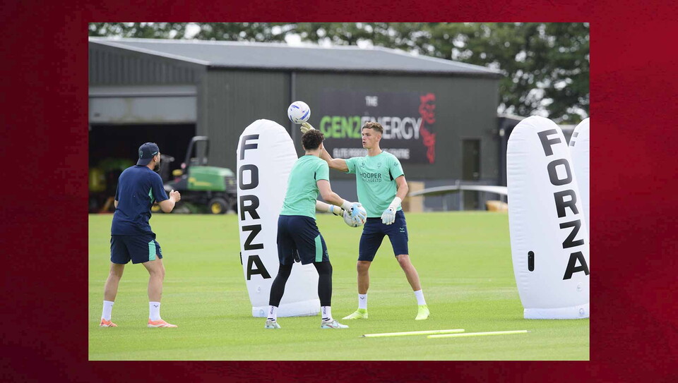 Lincoln City during pre-season training at the Gen2Energy Elite Performance Centre, Scampton, Lincolnshire.