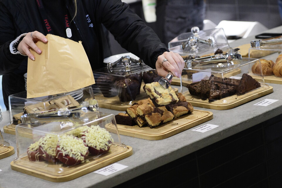 Cakes on display