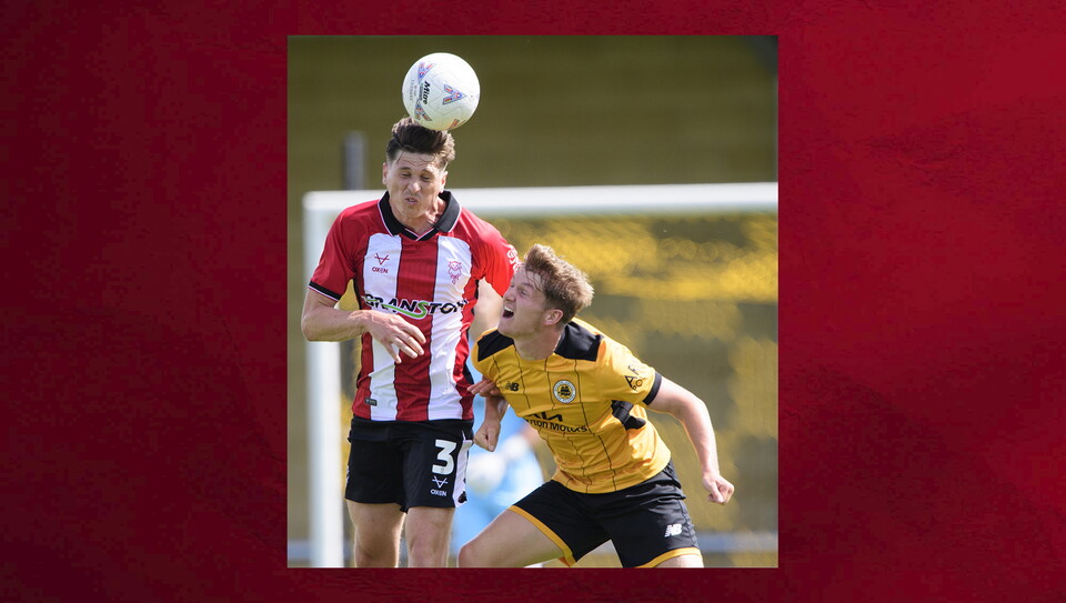 Action from Boston United v Lincoln City