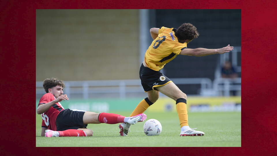 Action from Boston United v Lincoln City