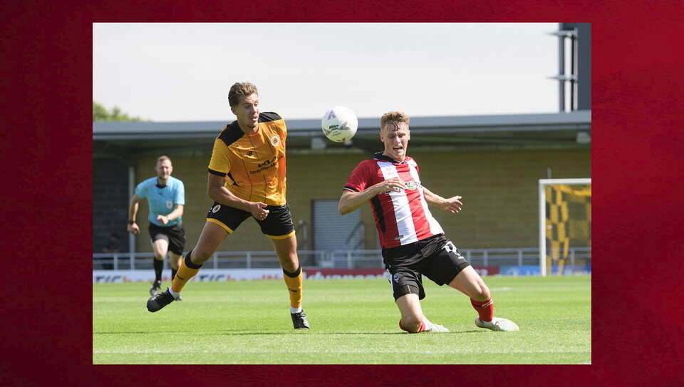 Action from Boston United v Lincoln City
