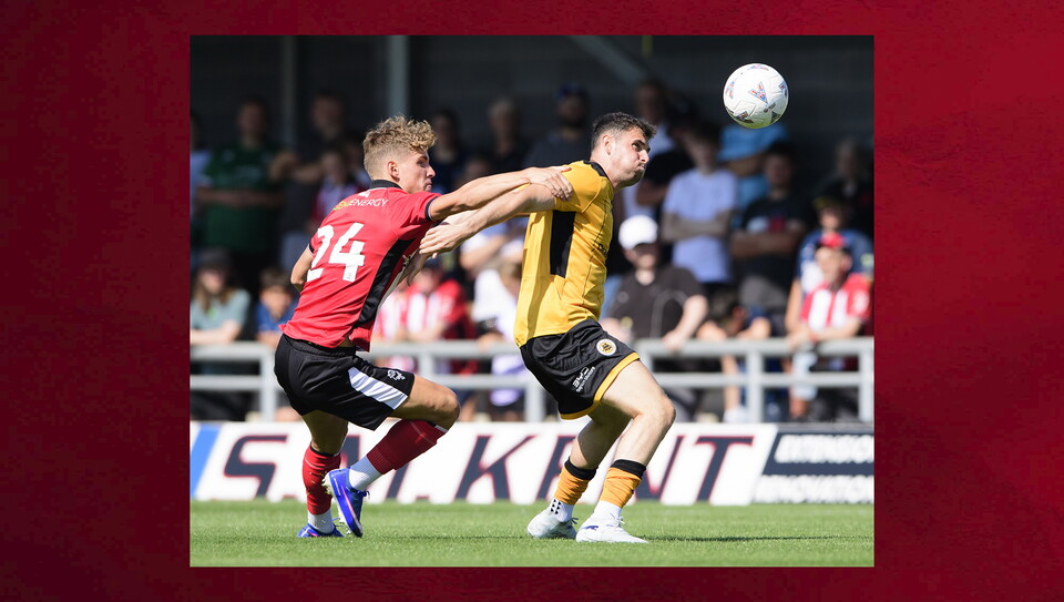 Action from Boston United v Lincoln City