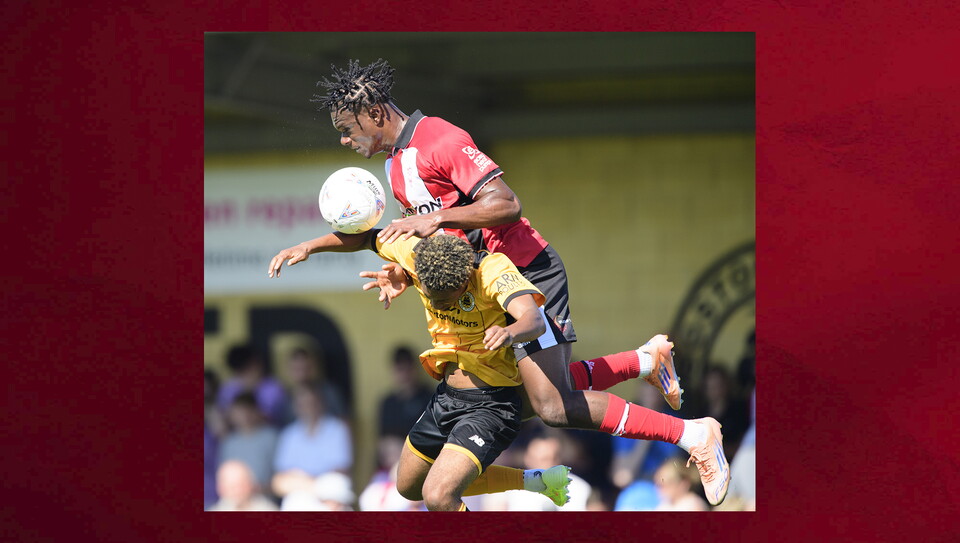 Action from Boston United v Lincoln City
