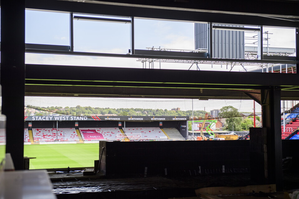 A view from inside a building site