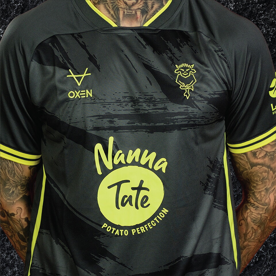 Close-up of Lincoln City 2026/27 away kit. 