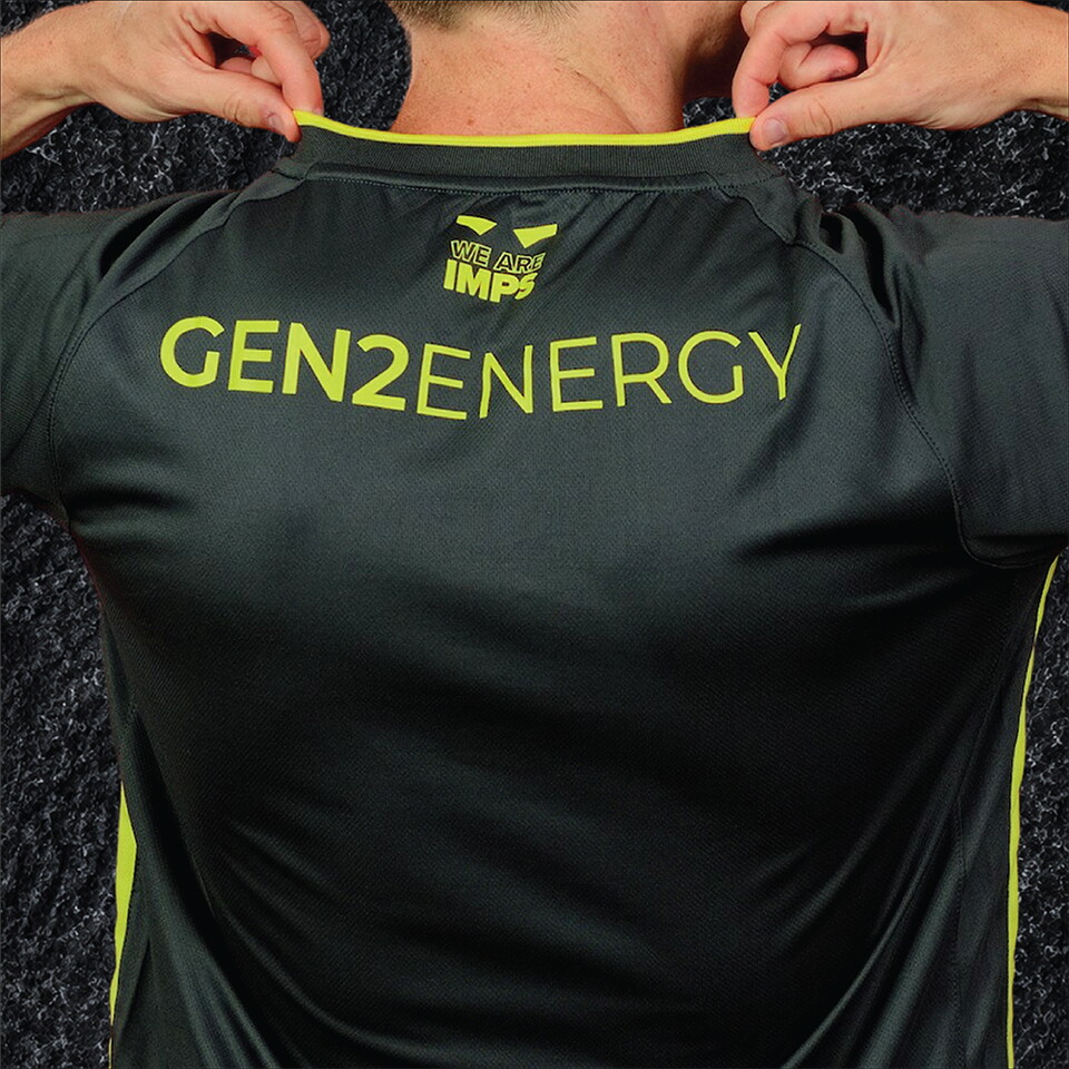 Close-up of Lincoln City 2026/27 away kit. 