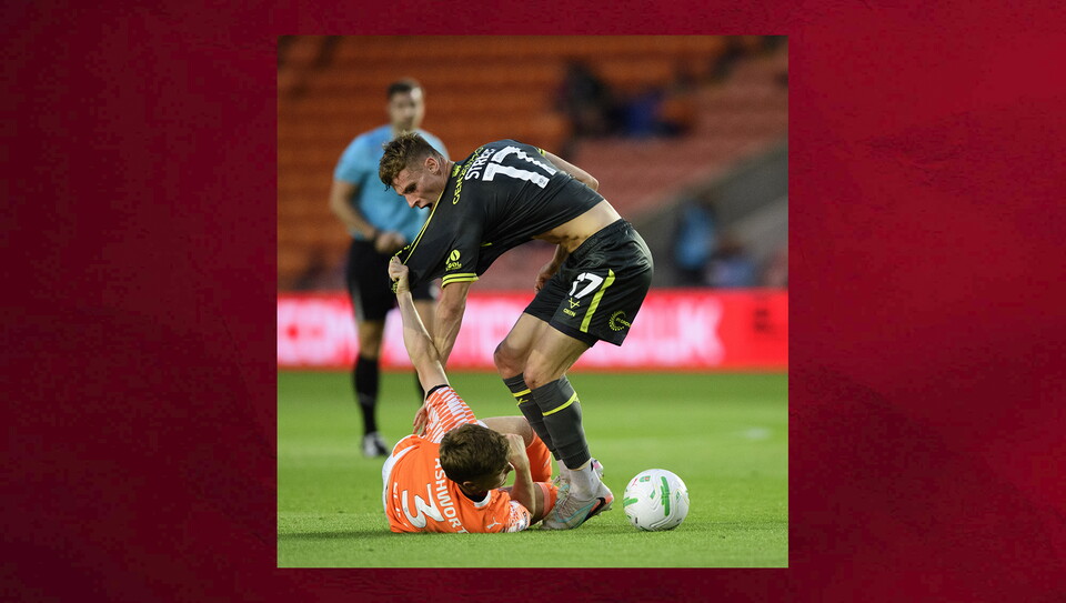 A match photo from City's win at Blackpool