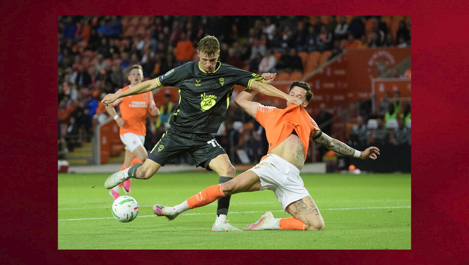 A match photo from City's win at Blackpool