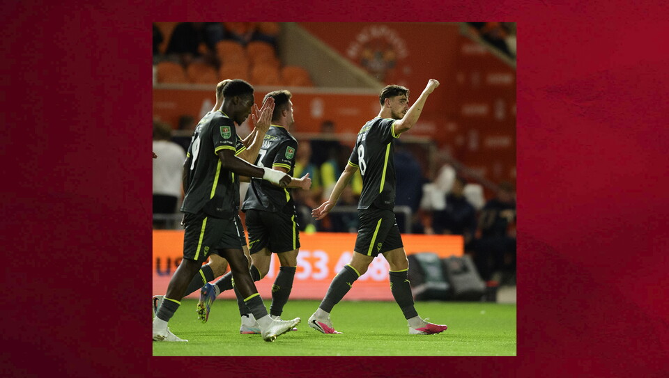 A match photo from City's win at Blackpool