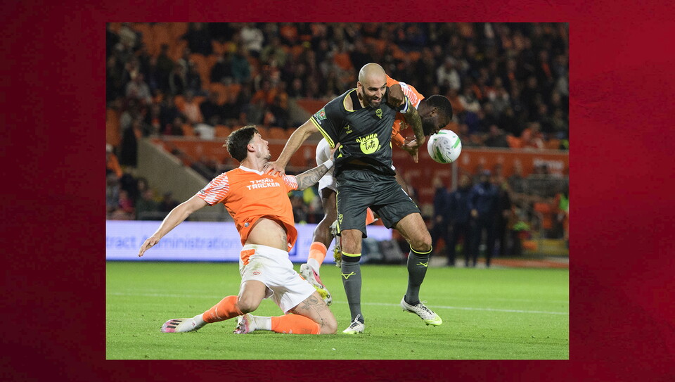 A match photo from City's win at Blackpool