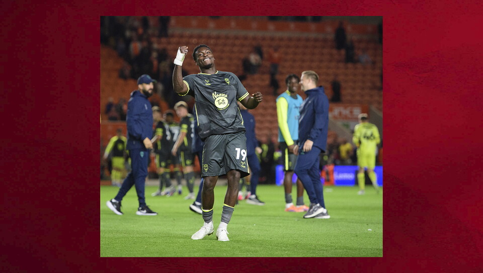 A match photo from City's win at Blackpool
