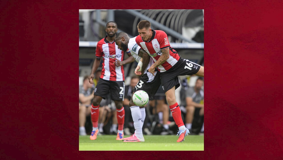 A match action image from City’s 2-1 Carabao Cup first round win at Derby