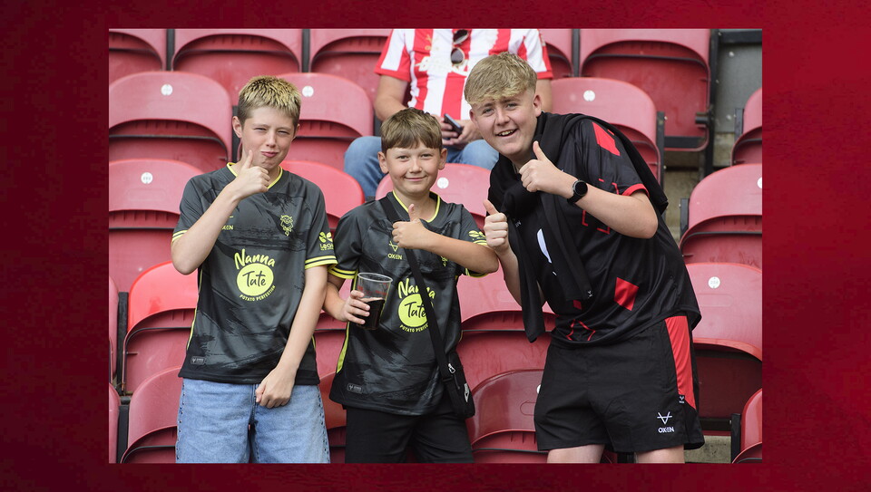 Lincoln City fans in the crowd
