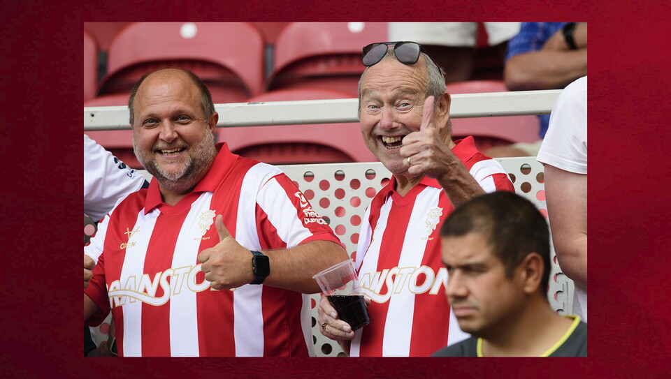 Lincoln City fans in the crowd