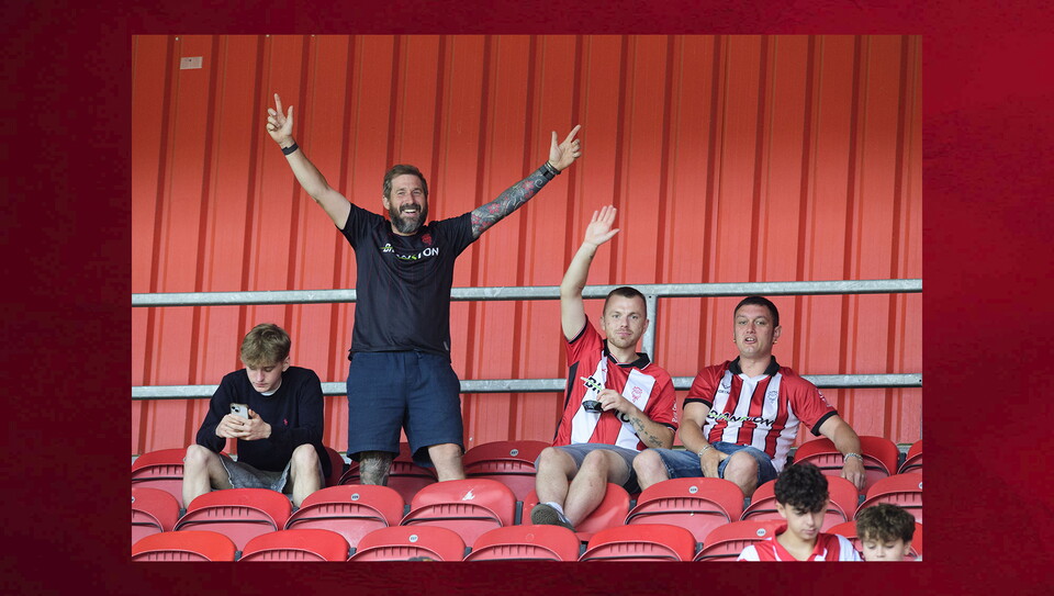 Lincoln City fans in the crowd
