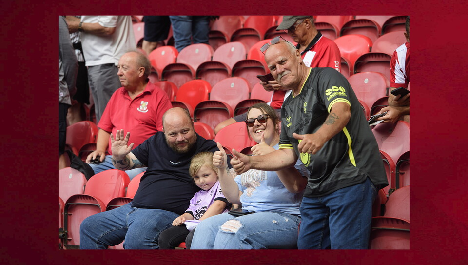 Lincoln City fans in the crowd