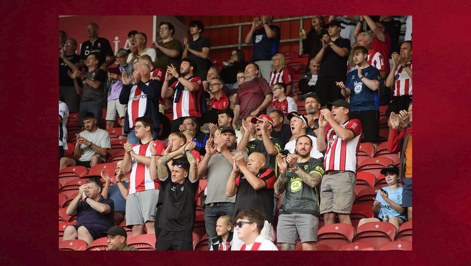 Lincoln City fans in the crowd