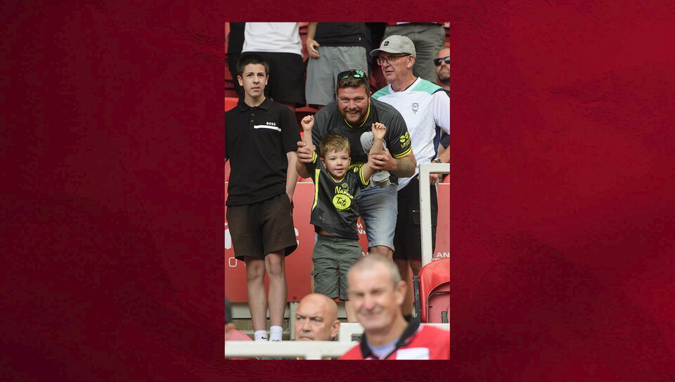 Lincoln City fans in the crowd